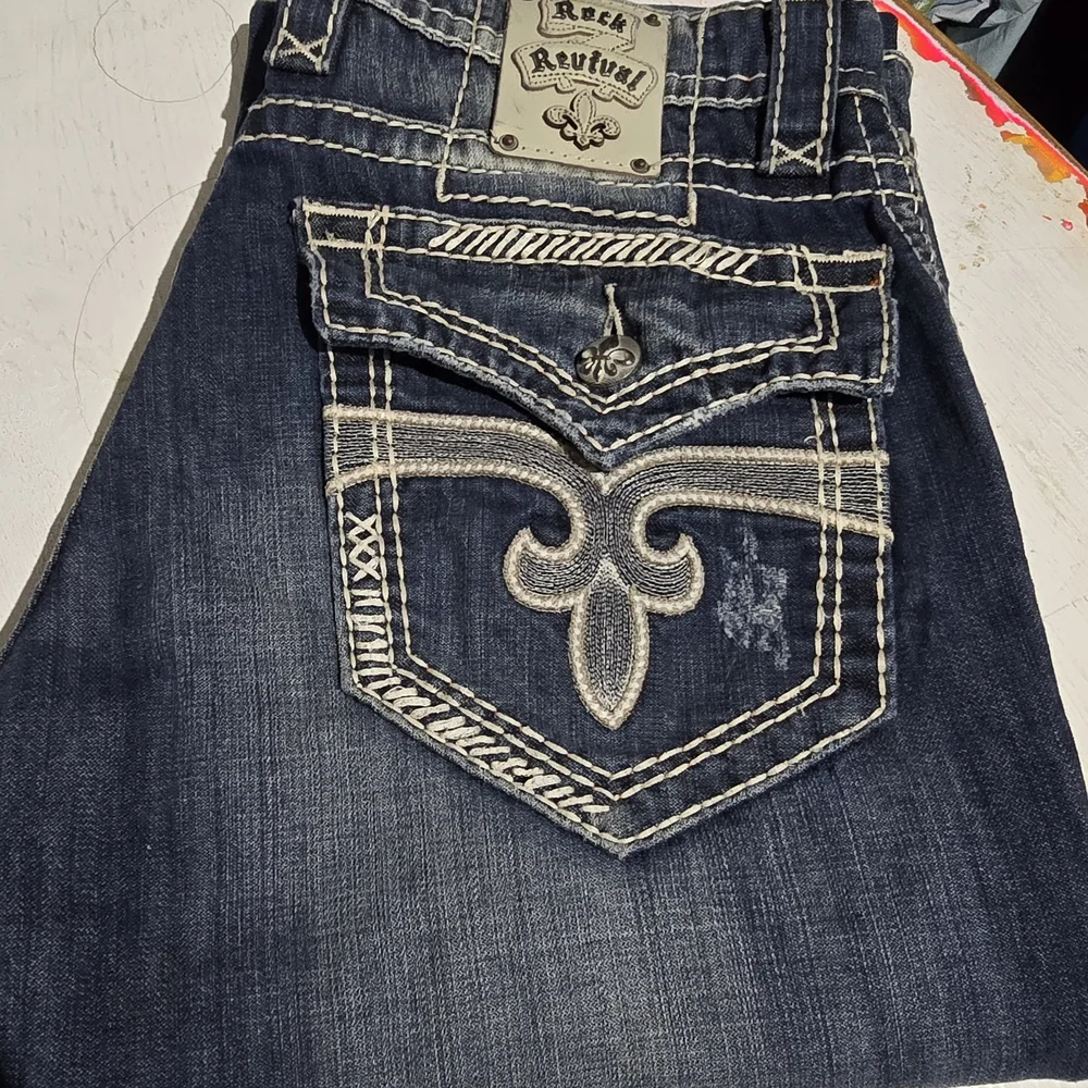 Rock Revival Blue Men's Jeans - Picture 2 of 5